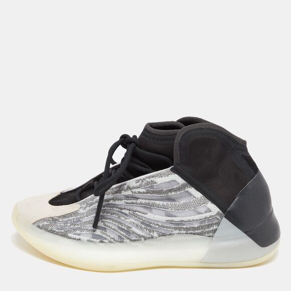 Yeezy x Adidas Grey/Black Mesh and Fabric QNTM Sneakers Size 42 - Picture 1 of 4